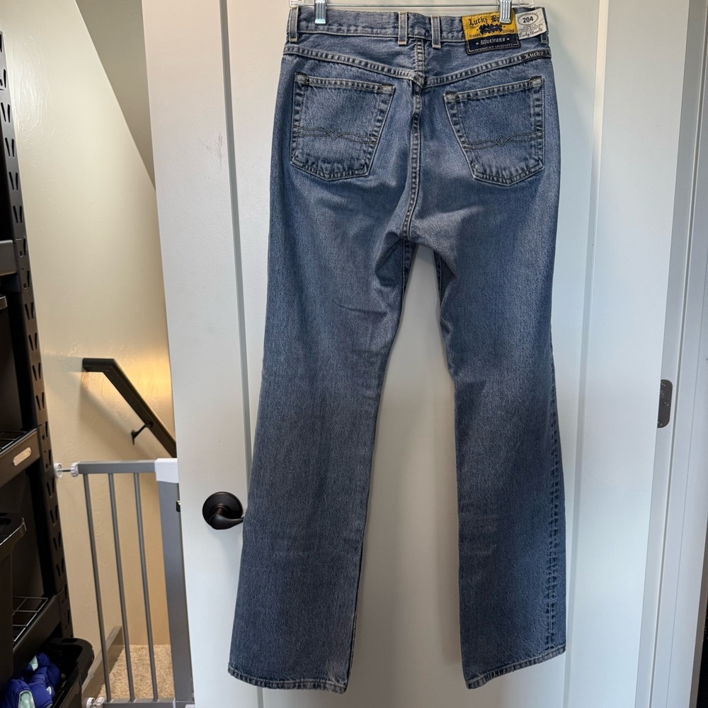 Vintage Y2K Lucky Brand‎ Women's 204 Longline Bootleg Bootcut Jean Light Wash 29